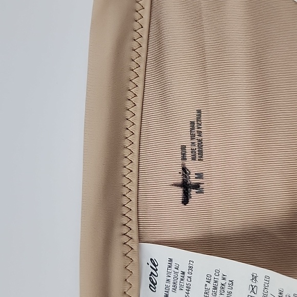 ⭐️3/ $30⭐️ Aerie Floral Bikini Bottom Tan Brown Size M - Picture 3 of 8